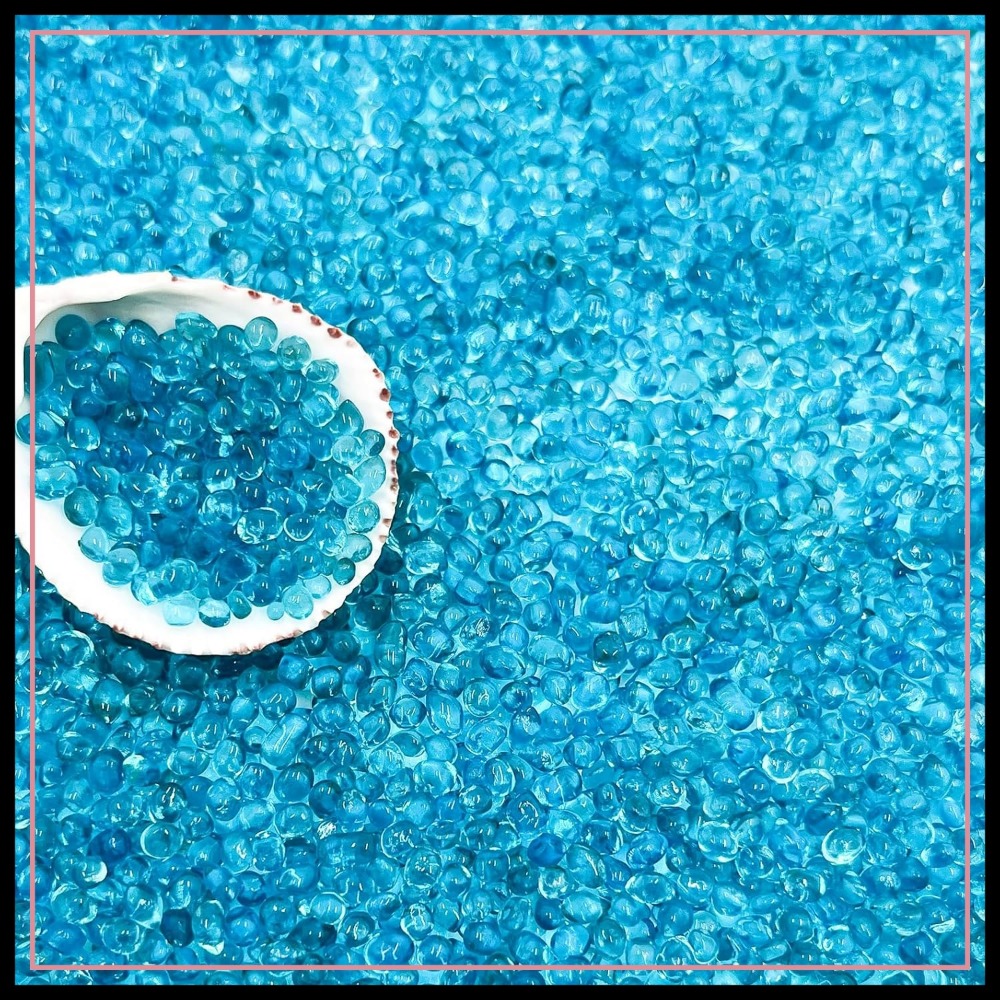 Planted Aquarium With Gravel - 2.2 Lbs Polished Blue Glass Gravel