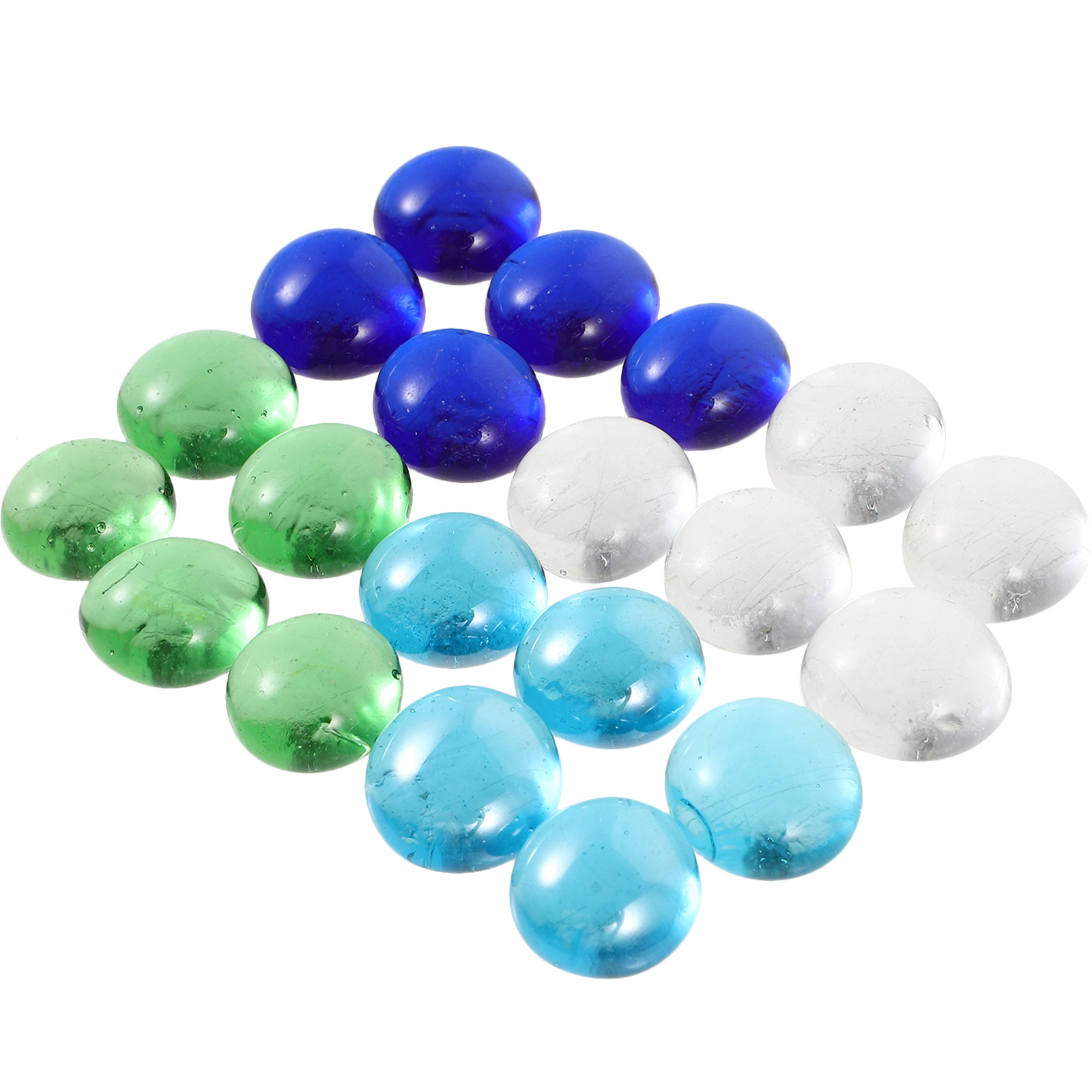 Aquarium Plants - 1Set Vibrant Colorful Glass Beads Flat