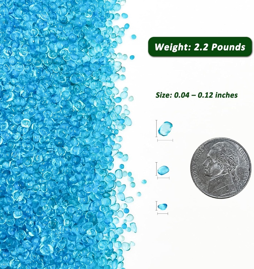 2.2 Lbs Polished Blue Glass Gr - Planted Aquarium With Gravel avis et prix