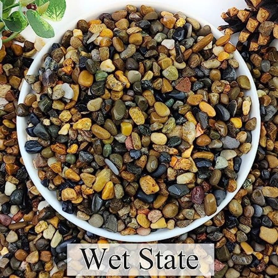 2lbs Natural River Rocks, 1/4