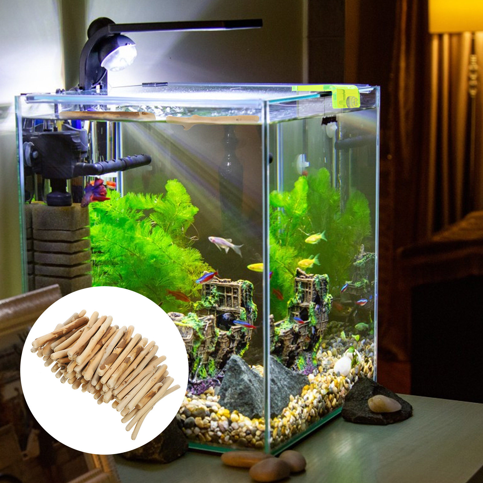 1Set Natural Driftwood Decorat - Planted Aquarium Ph avis et prix