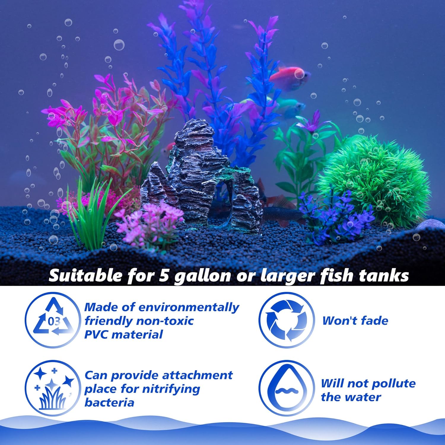 Aquarium Decor Set: Plastic Pl - Aquarium Plants avis et prix