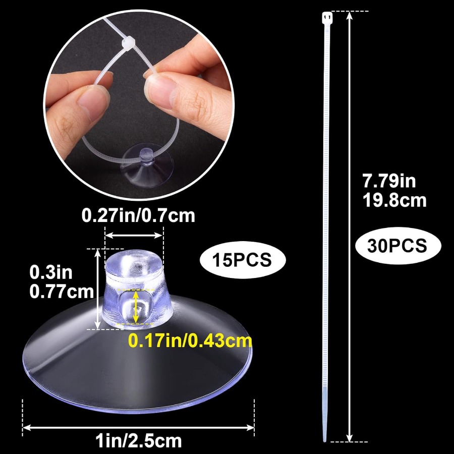 15 Pcs Aquarium Suction Cups w - Planted Aquarium Moss avis et prix