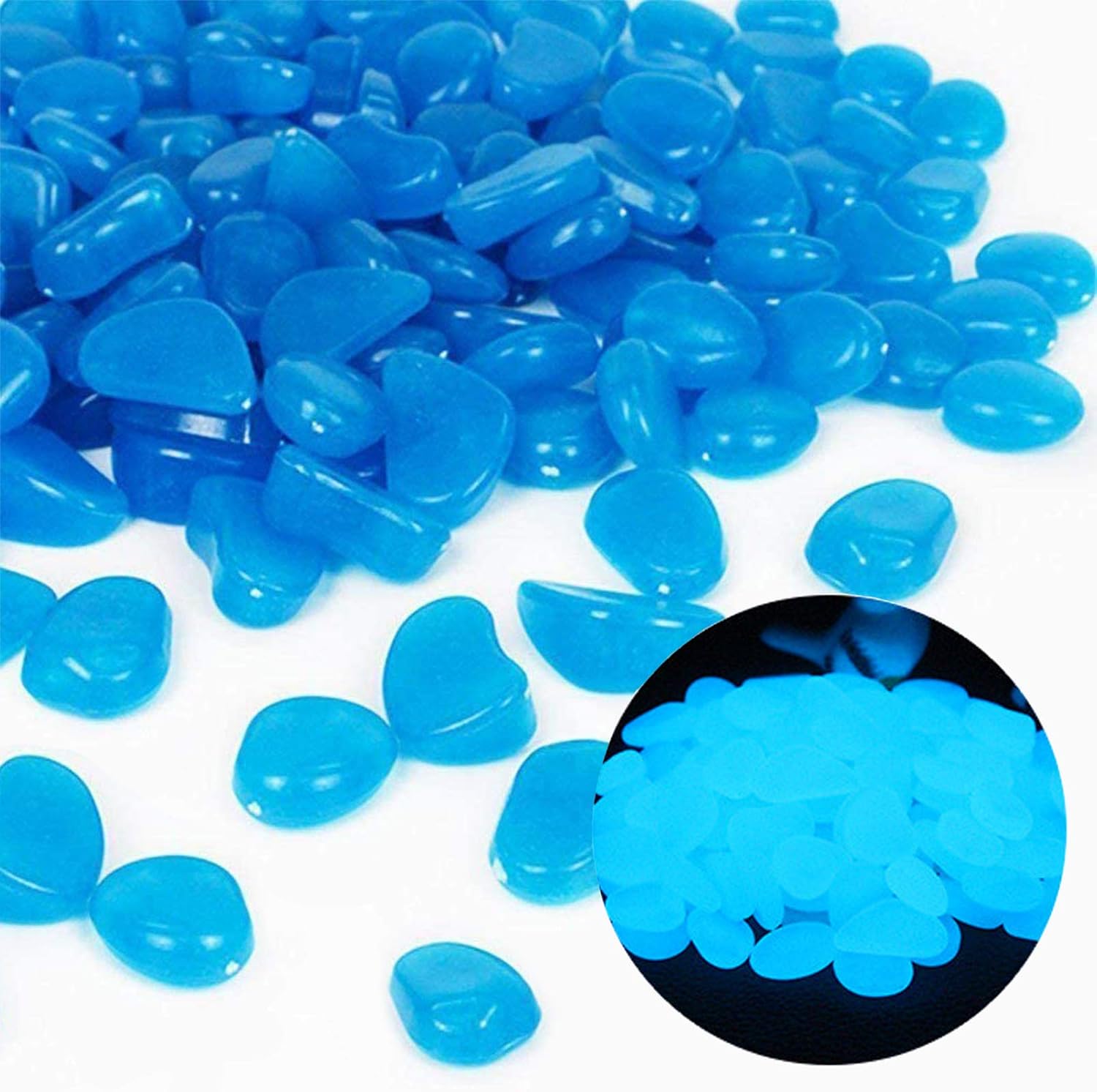 Fish Tank Rocks Glow Blue Pebb - Aquarium Plant Ornament avis et prix