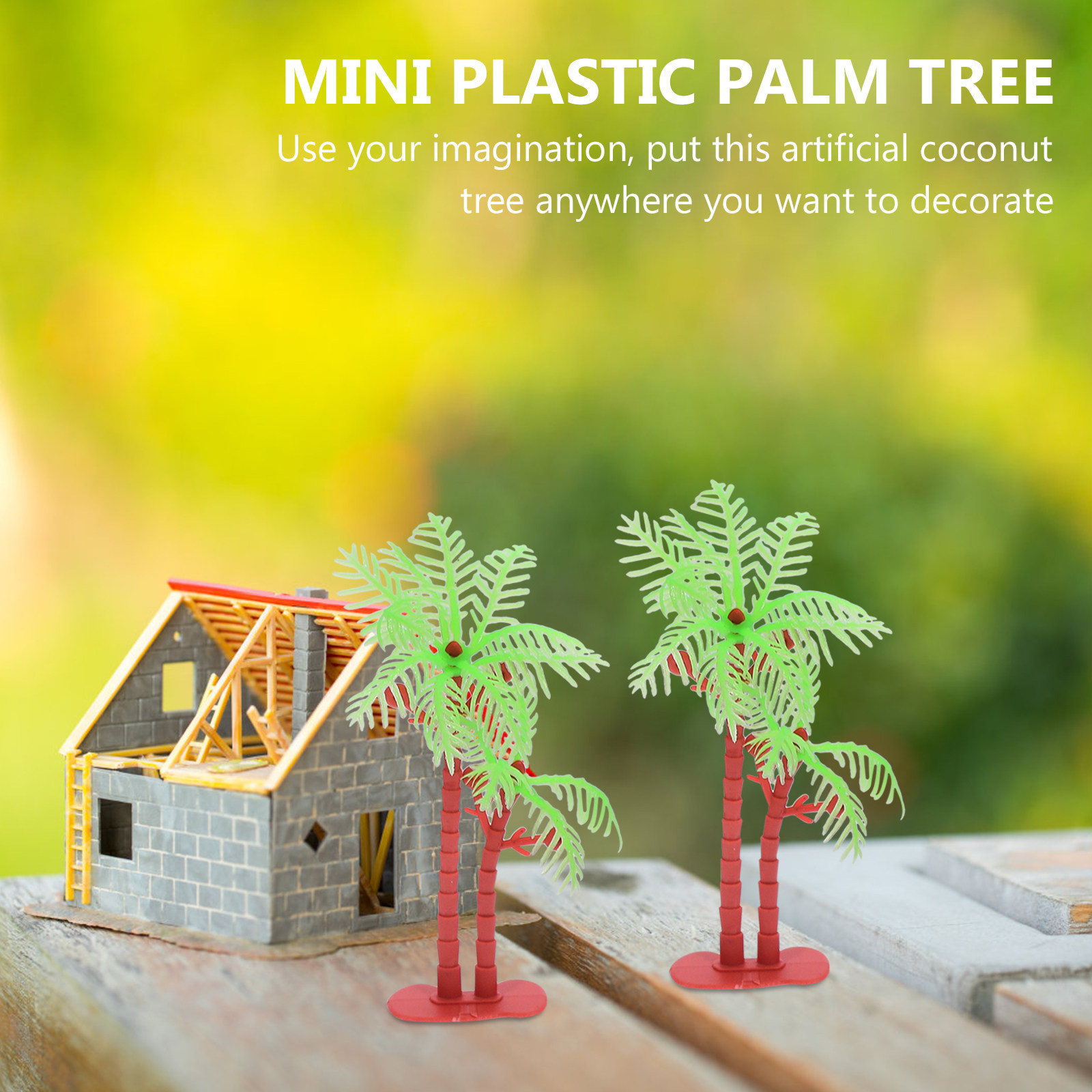 10Pcs Artificial Coconut Tree  - Aquarium Planted Sand avis et prix