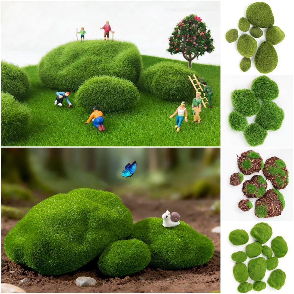 2/4/6/10PCS Green Artificial M - Planted Aquarium Moss avis et prix
