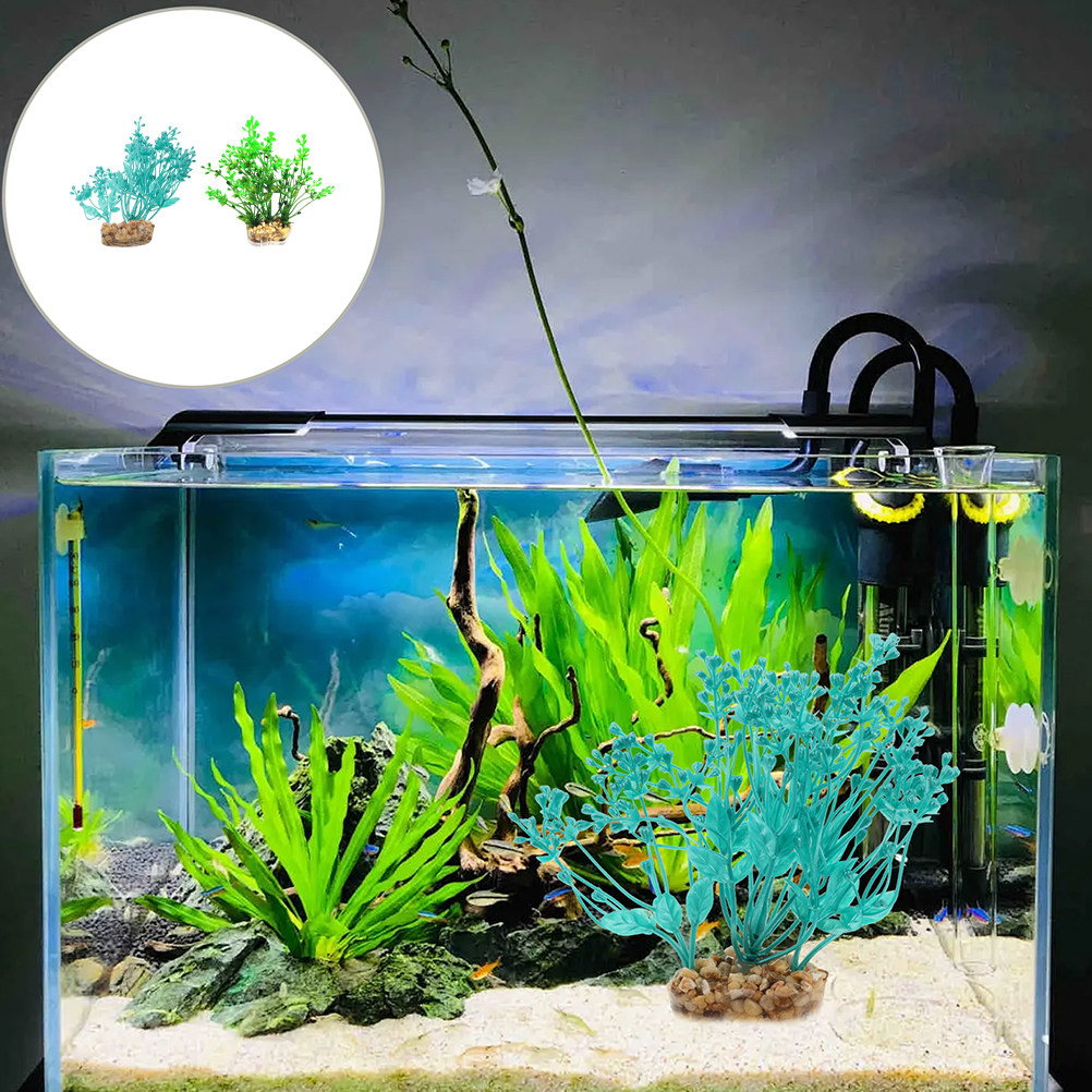 2Pcs Realistic Plastic Aquariu - Planted Aquarium Freshwater avis et prix