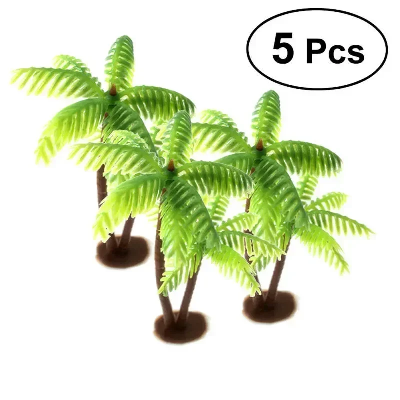 5Pcs Mini Plastic Coconut Palm - Aquarium Plant Ornament avis et prix