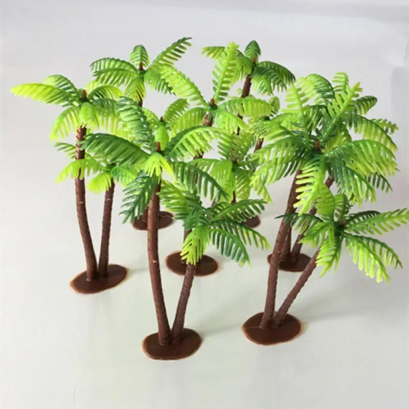 5Pcs Mini Plastic Coconut Palm - Aquarium Plant Ornament avis et prix