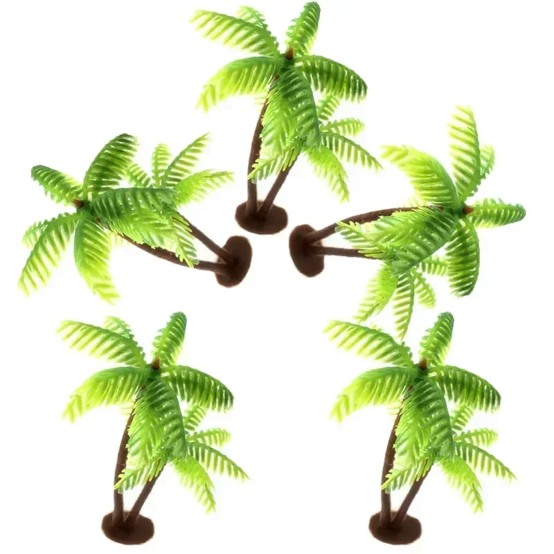 5Pcs Mini Plastic Coconut Palm - Aquarium Plant Ornament avis et prix